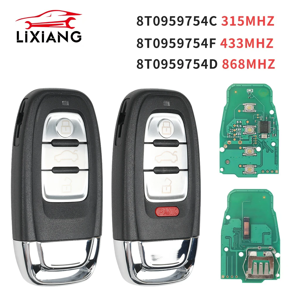 

Умный дистанционный ключ LIXIANG без ключа 3/4BTN 315 МГц/433 МГц/868 МГц 8T0 959 754C для Audi Q5 A4L A5 A6 A7 A8 RS4 RS5 S4 S5