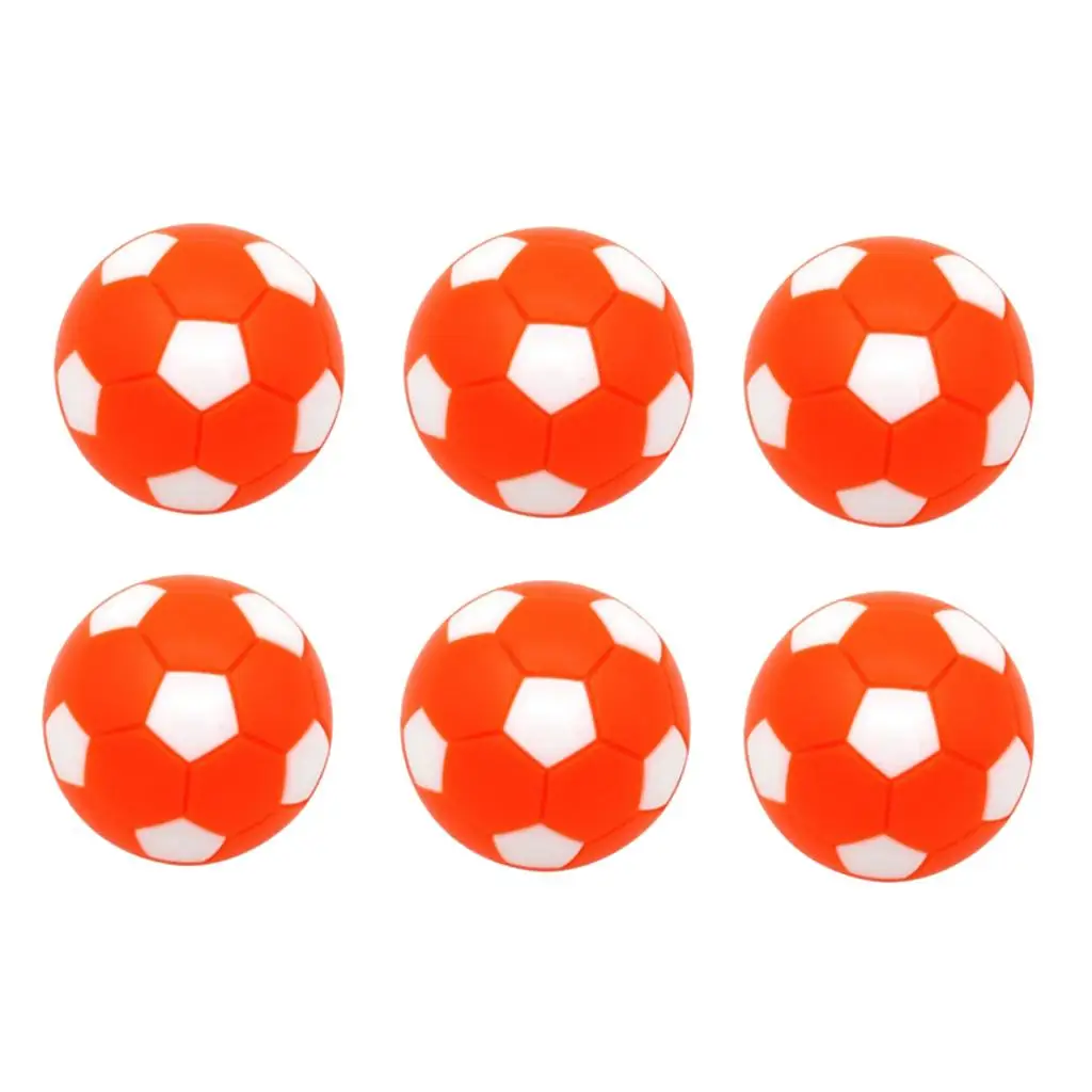 Conjunto de 6 bolas de futebol de plástico, cor laranja 32mm