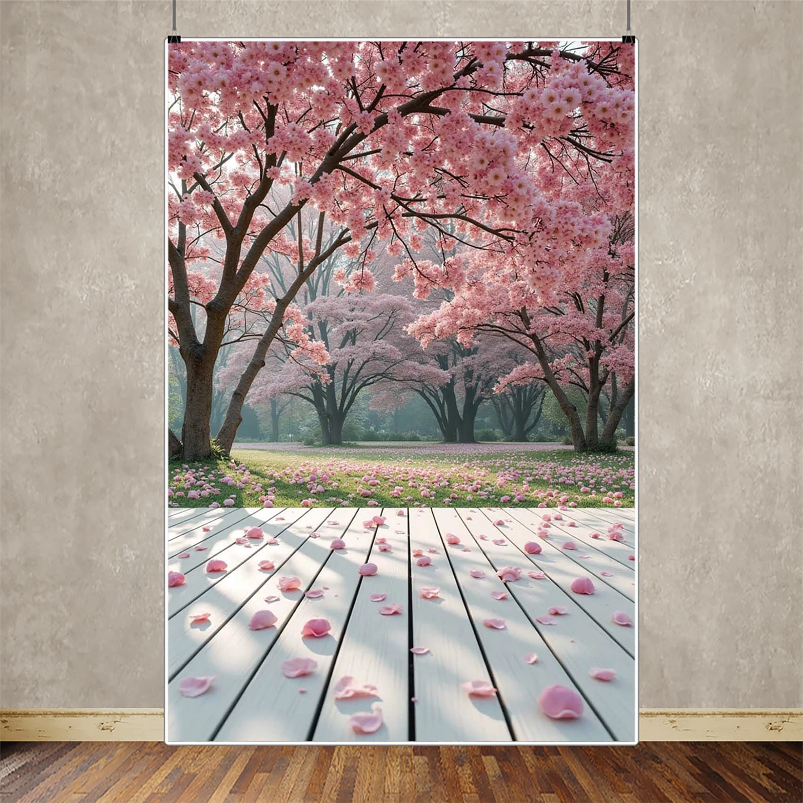 MOON.QG خلفية زهرة الربيع حديقة العشب طفل الفتيات عيد ميلاد الأزهار الشاي حفلة التصوير خلفية استحمام الطفل