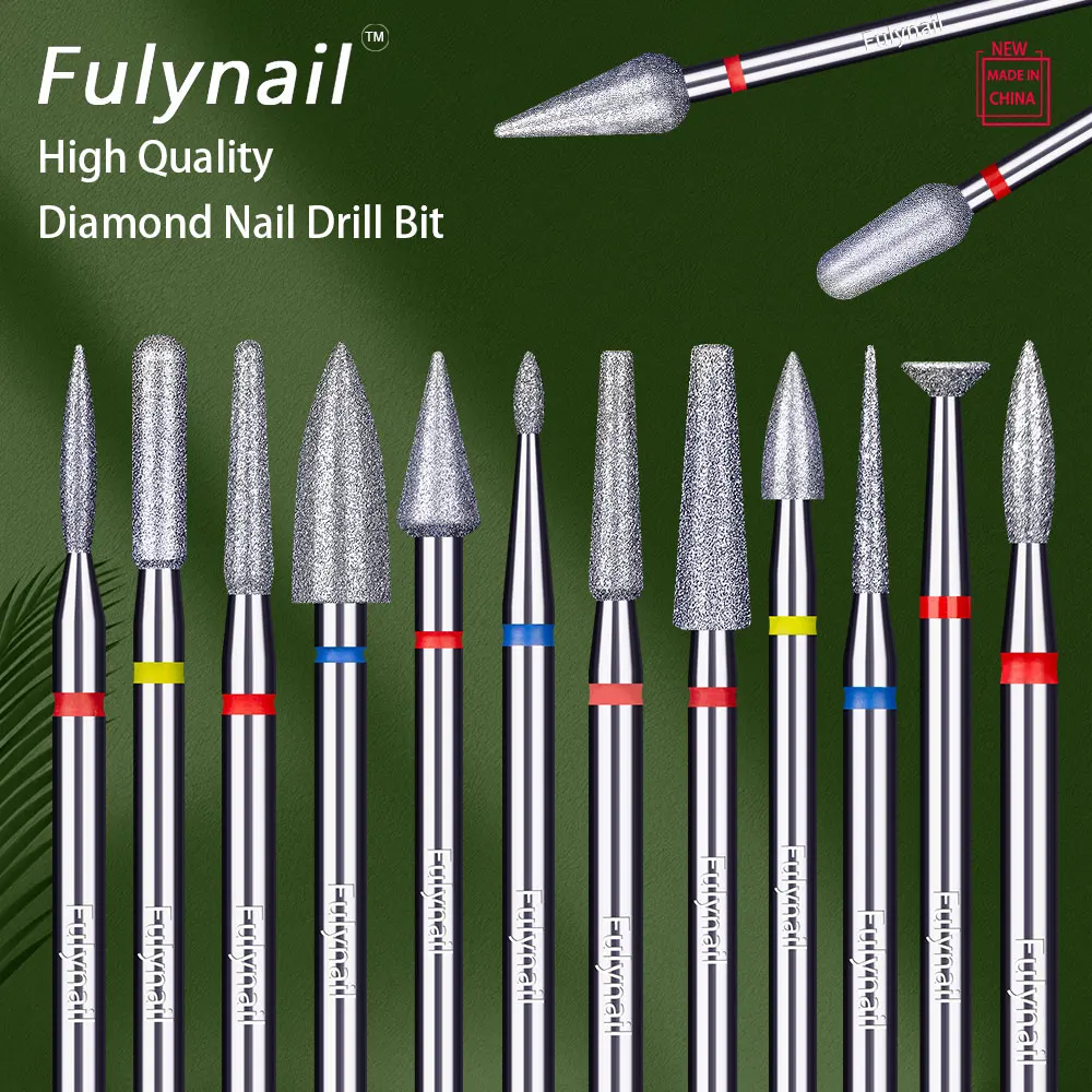 1個 高品質 ダイヤモンドネイルドリルビット 電動フライス カッター マニキュア用 バリ キューティクル 角質除去 マニキュアドリルツール