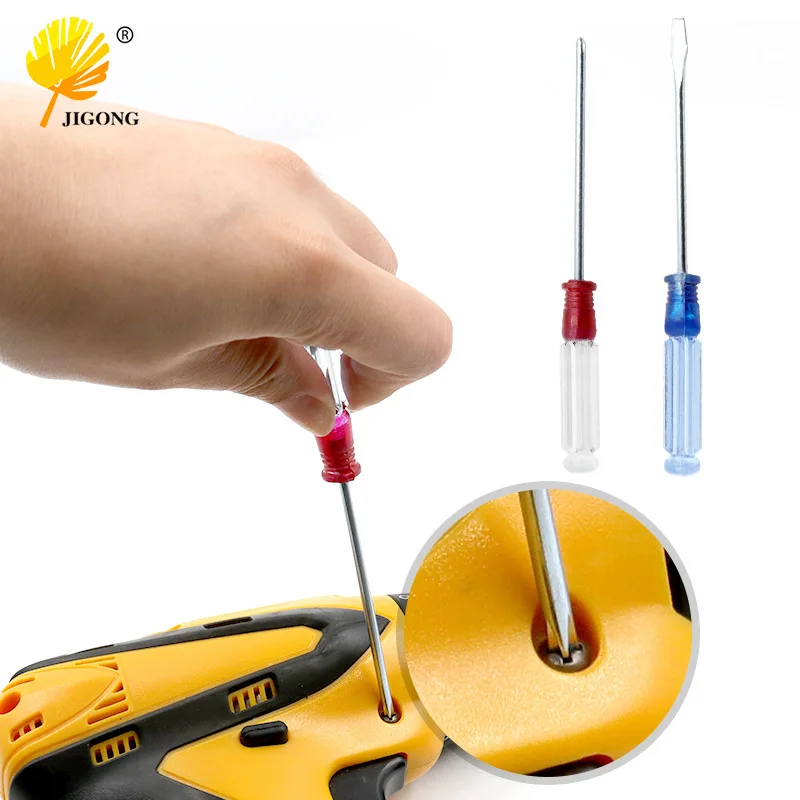 One-word cross cutter head transparent handle screwdriver, daily disassembly and maintenance tools, manual screwdriver mini scre