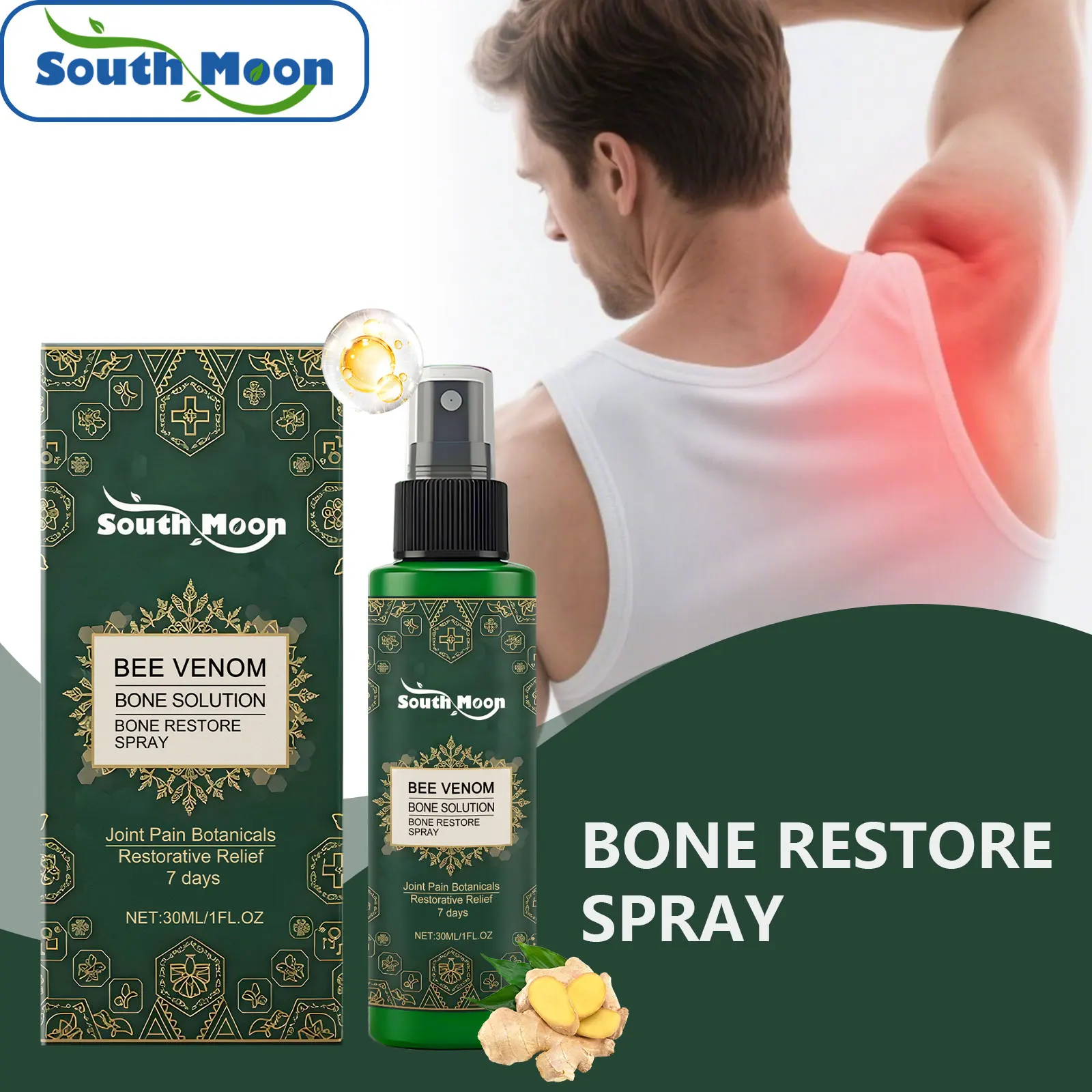 Joint Care Spray to Relieve Stiffness, Gentle Nourishing Massage for Knees, Relieves Dryness, Comfortable Body Care Spray