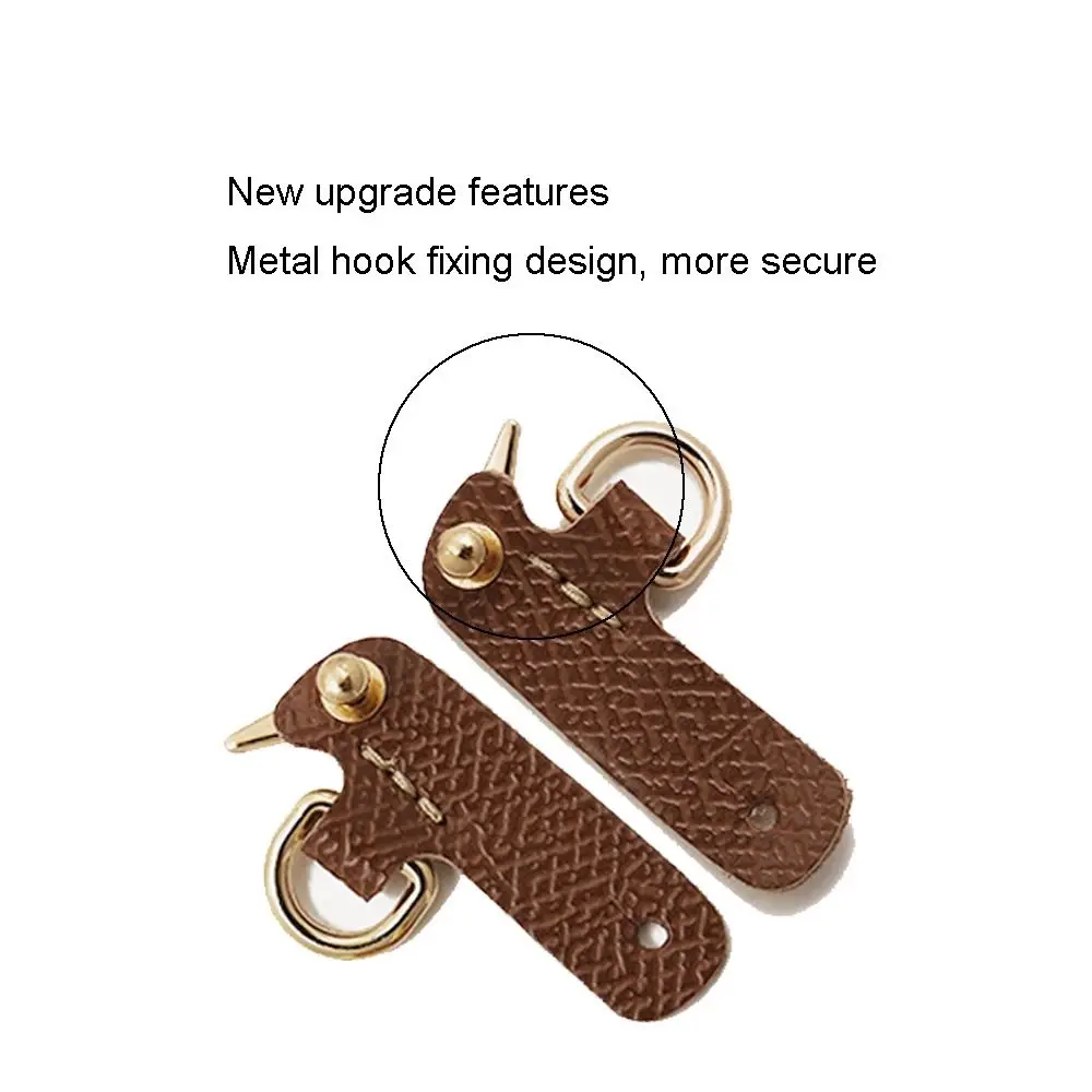 استبدال حزام الكتف من الجلد الطبيعي خالٍ من اللكمات، تعديل مشبك التحول DIY لحقيبة Longchamp ذات المقبض القصير #4