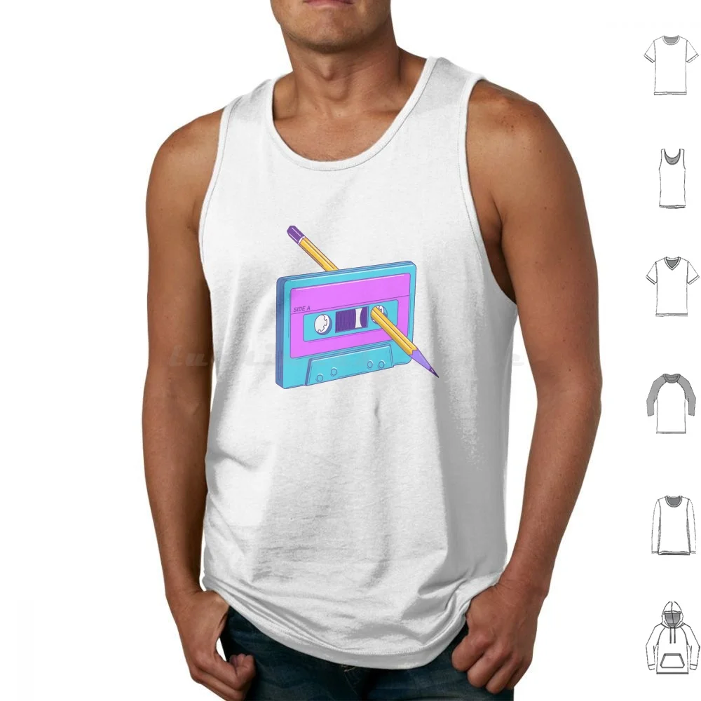 Vintage Gadget Cassette Tank Tops Vest Sleeveless Vintage Gadget Cassette Vintage Retro Cassette Gadget Music Tape Classic