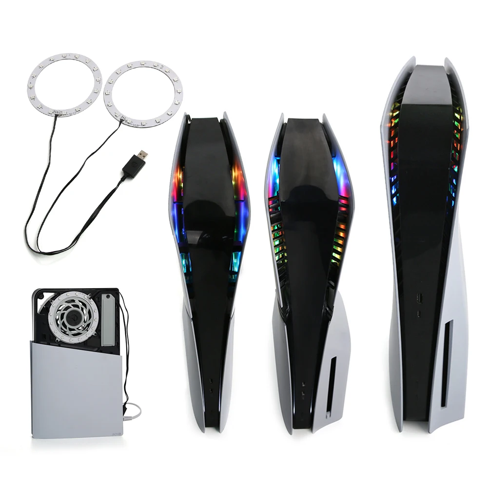 

Гибкая светодиодная лента RGB для консолей PS5/Slim/Pro, USB-лента RGB, круглые световые полосы, игровые аксессуары