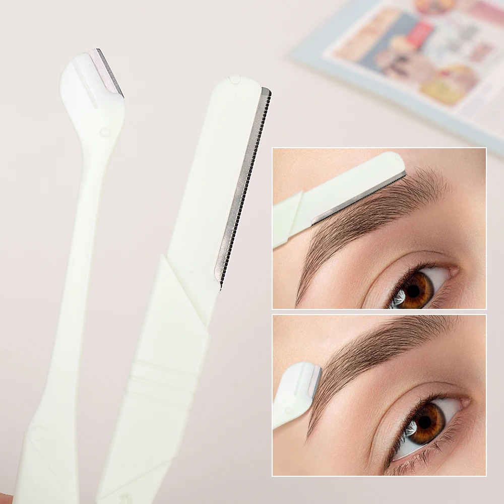 Tondeuse professionnelle pour les blogueurs oculaires, tondeuses à double tête, outil de maquillage portable, filet de sécurité, phérique pointu, 3 pièces