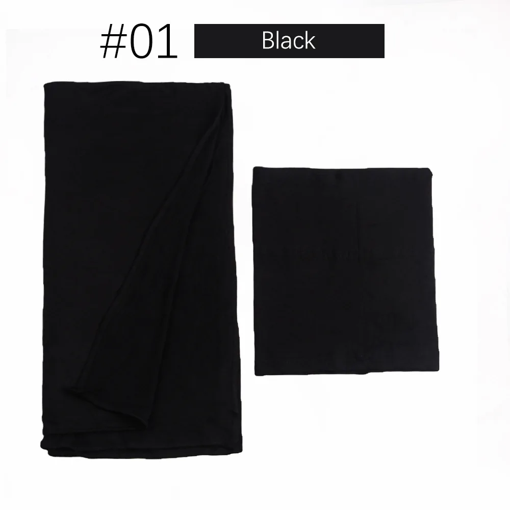 Donne Hijab Khimar Eid Avvolgere la testa Preghiera Hijab musulmano Foulard Set Turbante Scialle di base Fazzoletto Ramadan Sciarpa etnica da donna