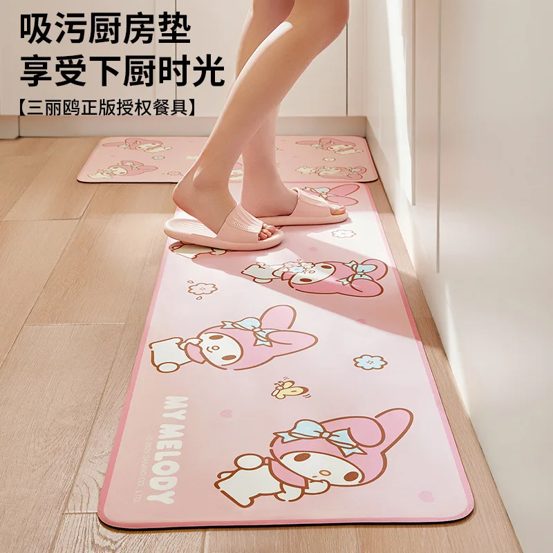 

Sanrio входная дверь, устойчивые к пятнам напольные коврики, нескользящие коврики для кухни, ванной комнаты, водопоглощающие коврики для ног, коврики из диатомовой грязи