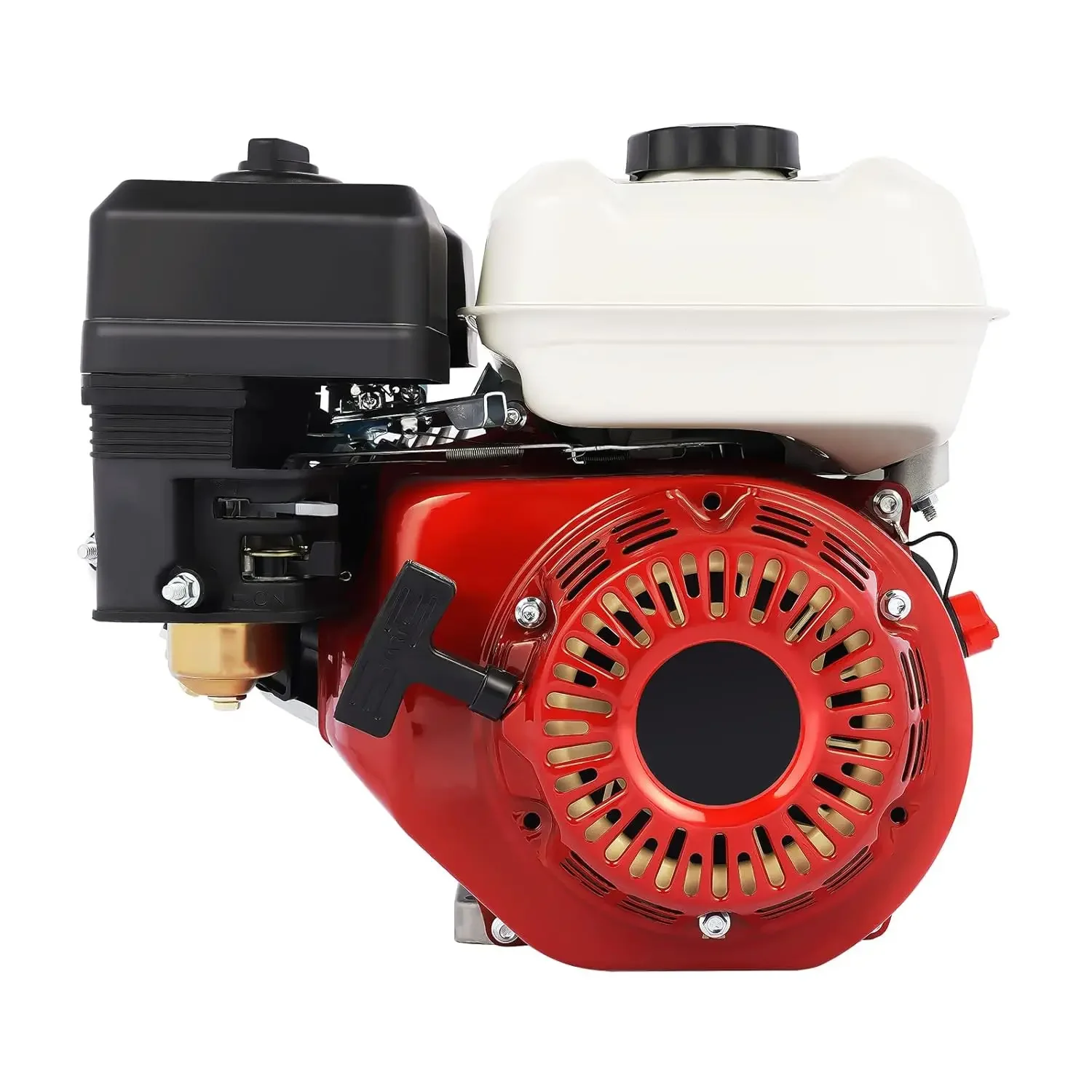 6.5hp 4 Stroke Gas Engine, Pull Start Petrol Engine Replaces Compatible for Honda Gx160 Air Cooled Single Cylinder General Gas E