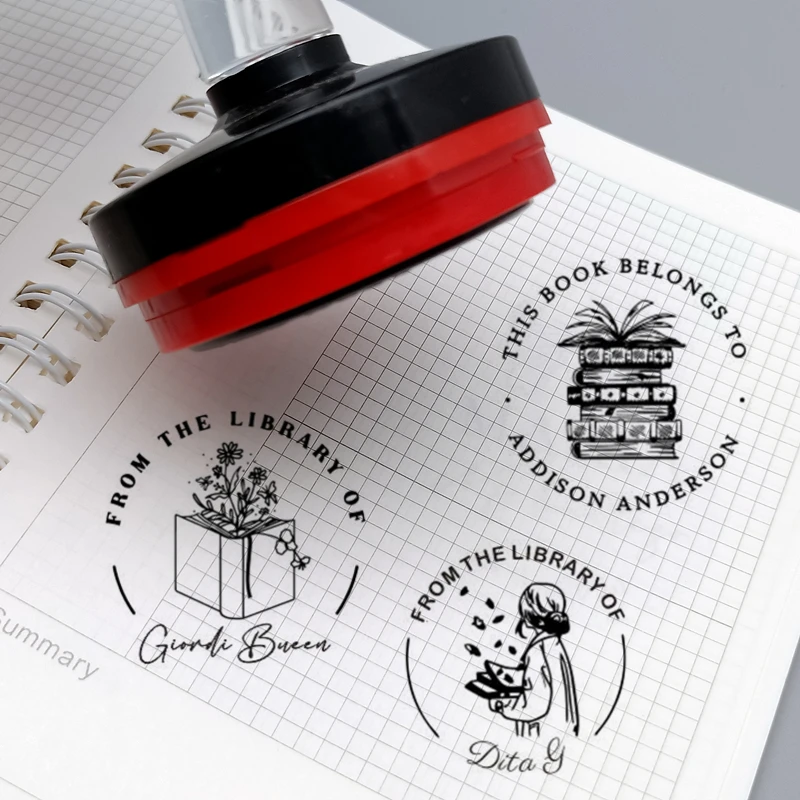 From the library of stamp|souvenir|ex libris stamp | book stamp | stamp book | personalized book stamp | Bookplate Stamp