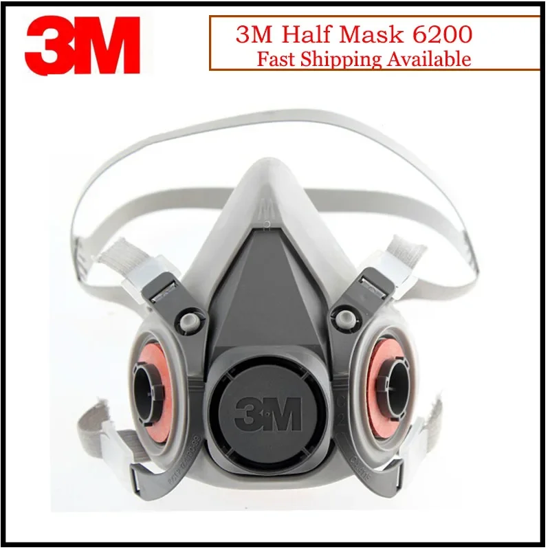 3M 6200 Reusable Half Face Mask Respirator economical low-maintenance simple to handle and extremely lightweight 3M mask