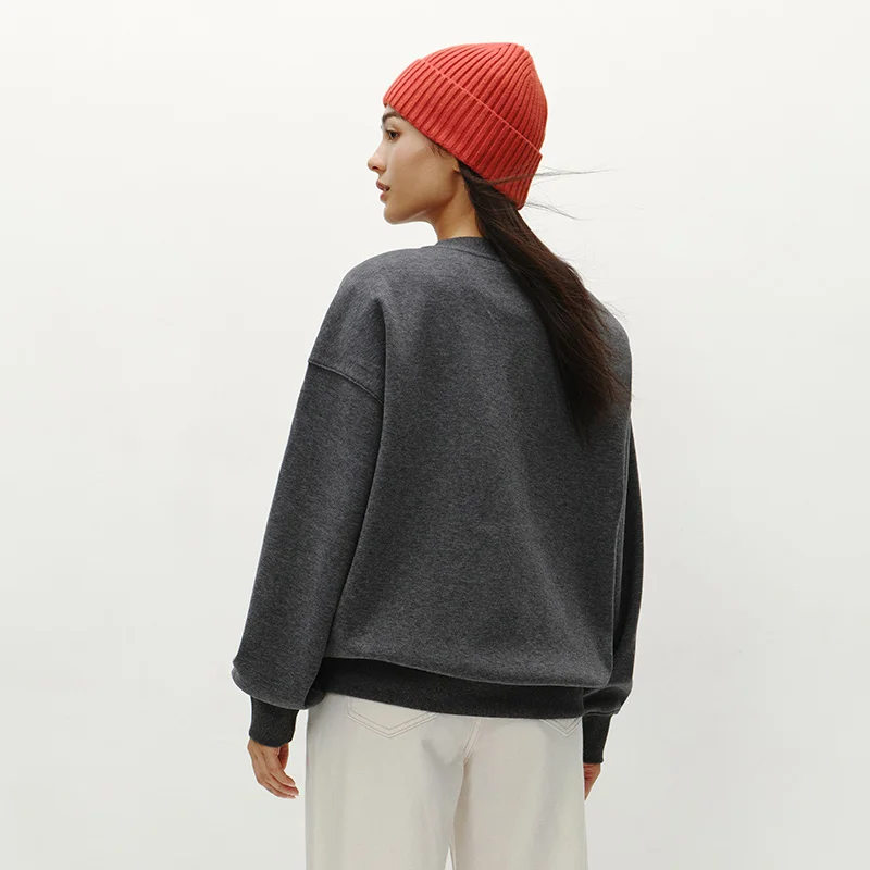 Semir Tops for Woman Mid-Length Loose Oversize Fleece 2025 Winter Fall Clothes Sweatshirt Soft Fleece Warm Comfortable