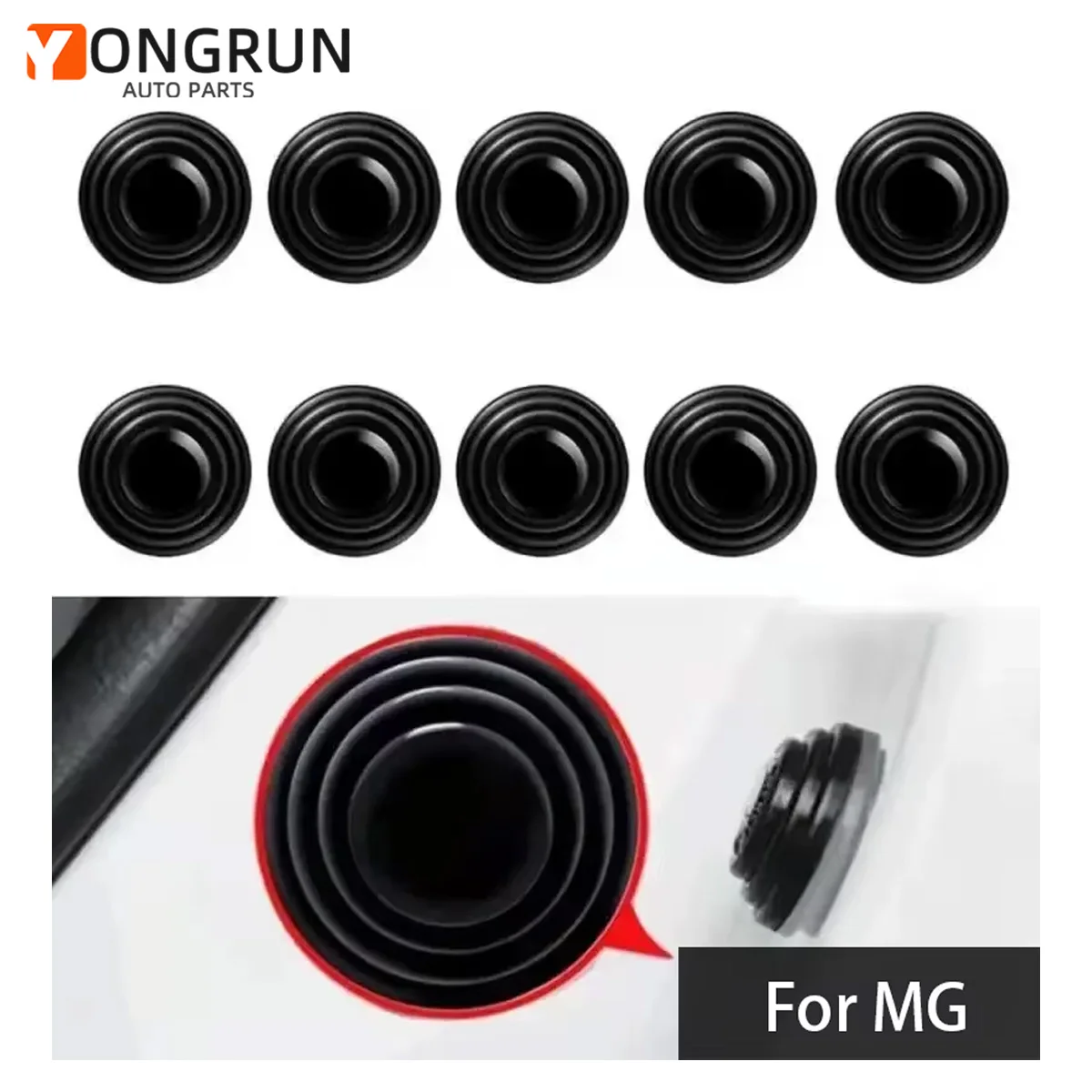 Amortiguadores de puerta automotriz, almohadillas insonorizadas, pegatinas, protectores de parachoques para motores generales, 4/10/20 piezas