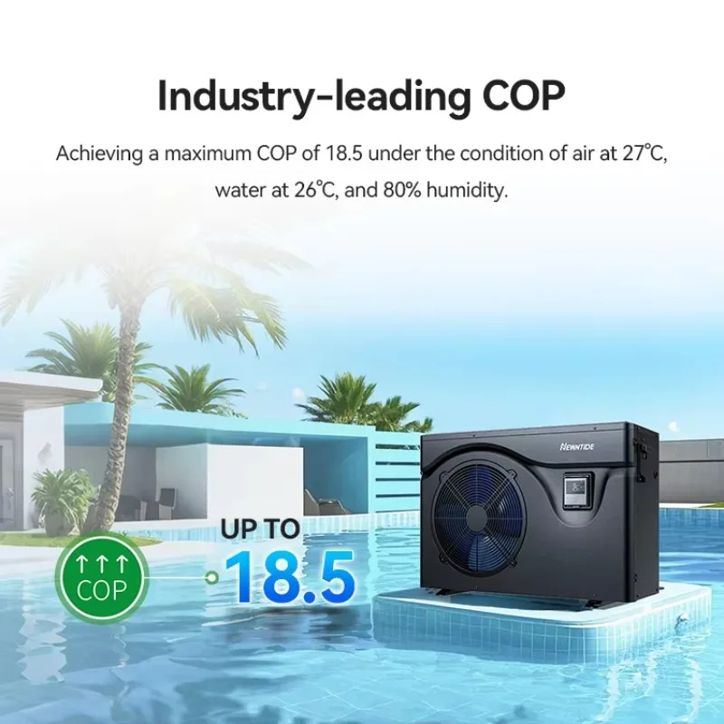 

High Efficiency Factory Smart Water Heater Inverter Electric Geothermal Solar Heat Pump for Swimming Pool Spa R32 Plastic