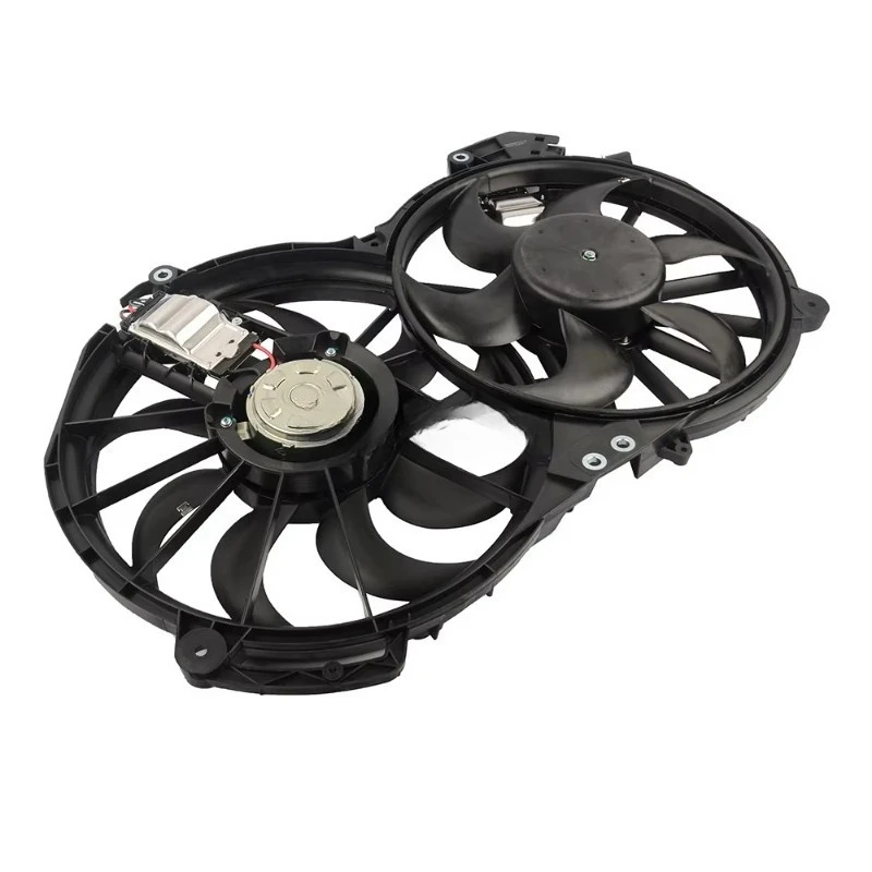 مجموعة مروحة تبريد المبرد اللامعة لـ A6 4F2 4F5 4FH C6 Avant Allroad 2004-2011 2.0 3.0 4F0121207K 4F0959455