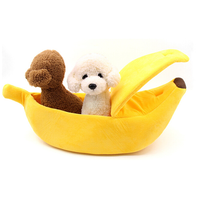 Detachable Banana Shape House Cozy Warm Nest for Dogs Cats Soft Cotton Nest Easy Clean Comfort Pet Cat Bed Dog Bed Pet Supplies