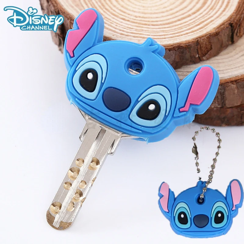 Kawaii Stitch Key Case Anime Disney Accessories Cartoon Shape Silicone Key Case Pendant Portable Cute Good Friend Birthday Gift