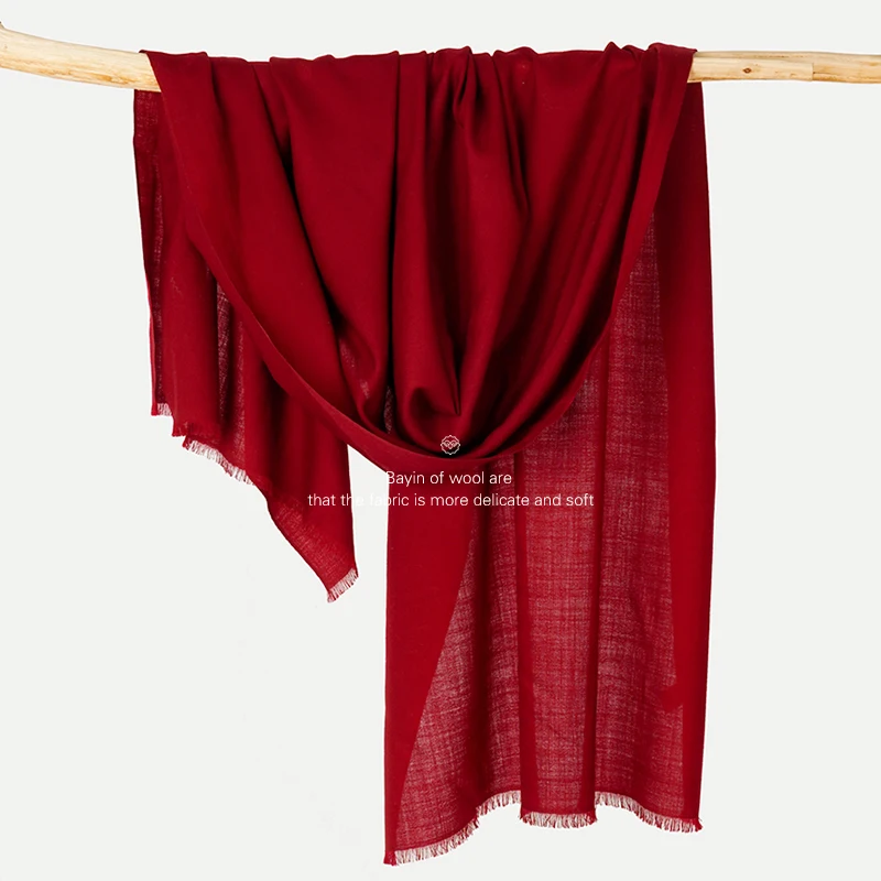 Winter Warm Solid Cashmere Wool Scarf for Women Large 70*200cm Wool Shawl Wraps Bufanda Female Scarves Hijab