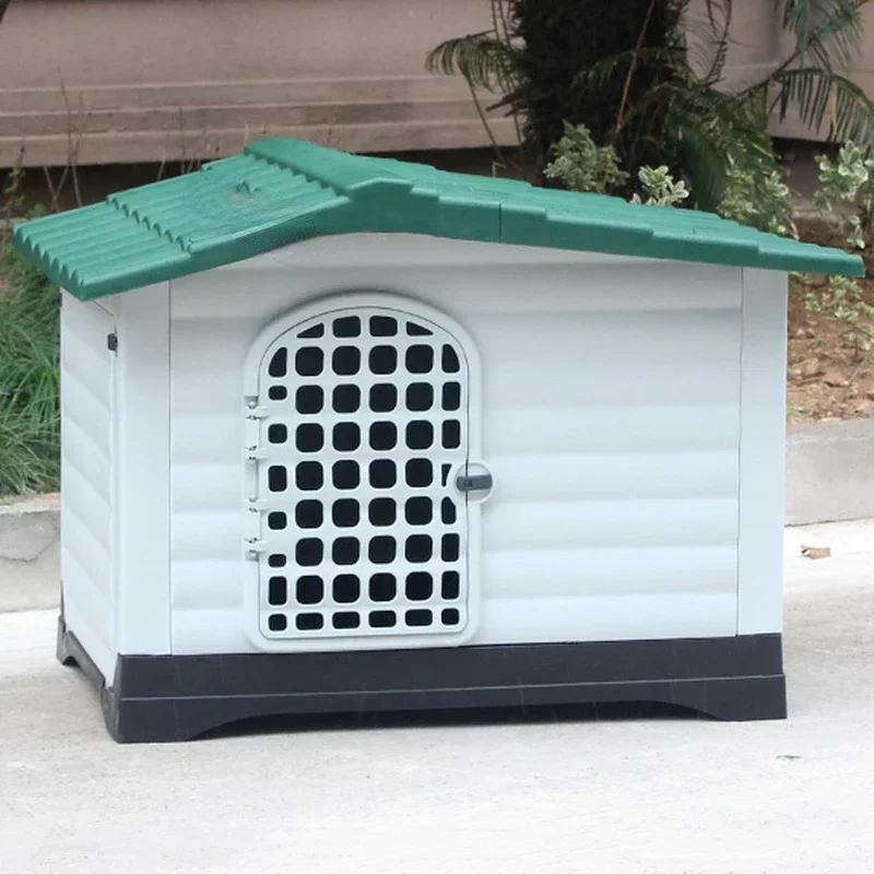 Outdoor Plastic Dogs Kennel Four Seasons Universal Washable Dog Houses Small Medium Large Pet Villa Rainproof Sunscreen Cat Cage