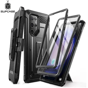 SUPCASE For Samsung Galaxy S24 Ultra Case UB Pro Full-Body Dual Layer Rugged Belt-Clip Phone Case with Built-in Screen Protector