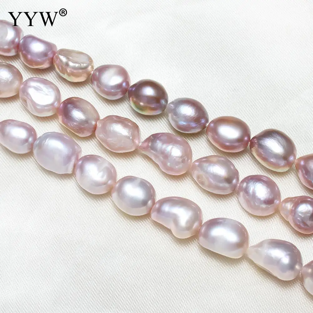 Cultured Rice Freshwater Pearl Beads Jewelry Making DIY Necklace Bracelet Natural 11-12mm Pearls Approx 15 Inch Surprise Gift