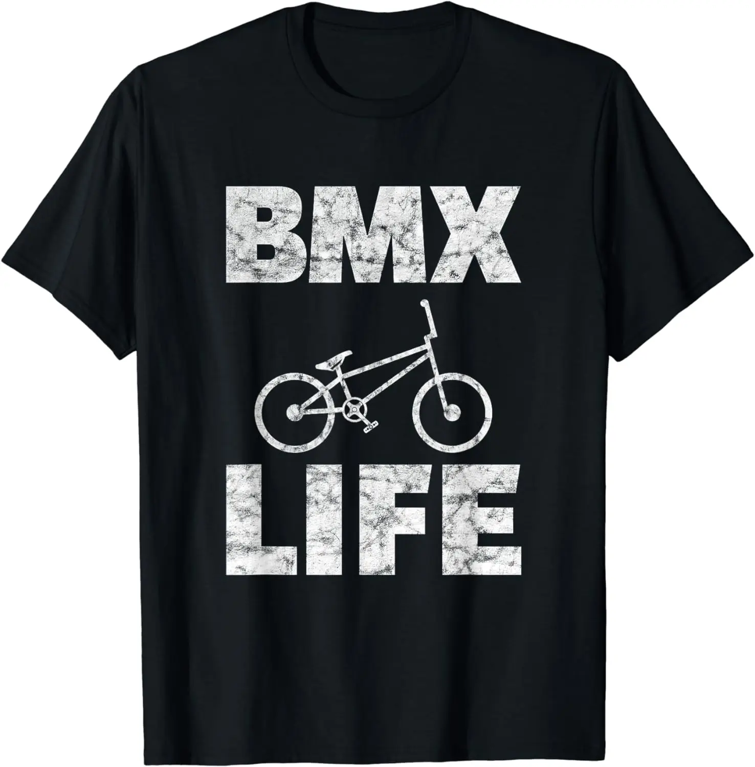 BMX Life Distressed Bike Rider T-Shirt  Vintage T Shirt  Men Clothing Tops Graphic T Shirts Streetwear Camisetas Ropa Hombre