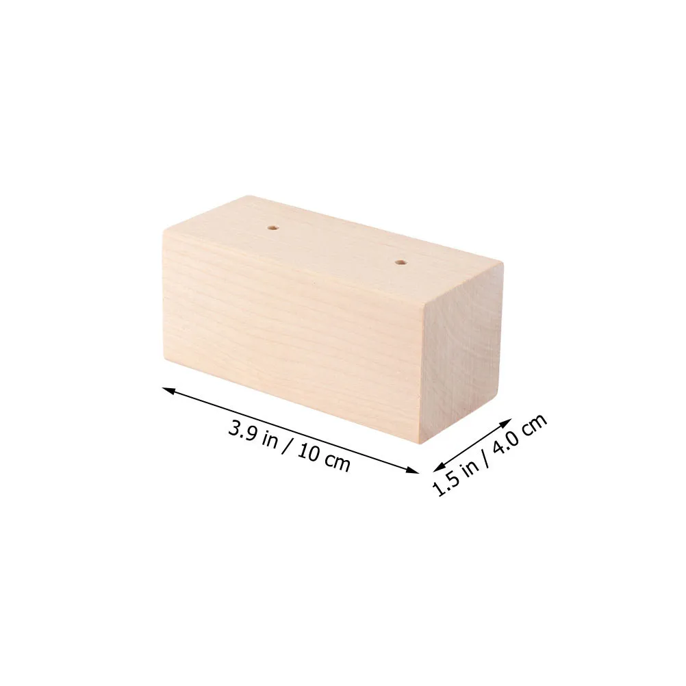 2Pcs Wood Flower Nail Base Decorating Table Sturdy Fine Polished Baking Flower Display Base Natural Safe Baking Accessory