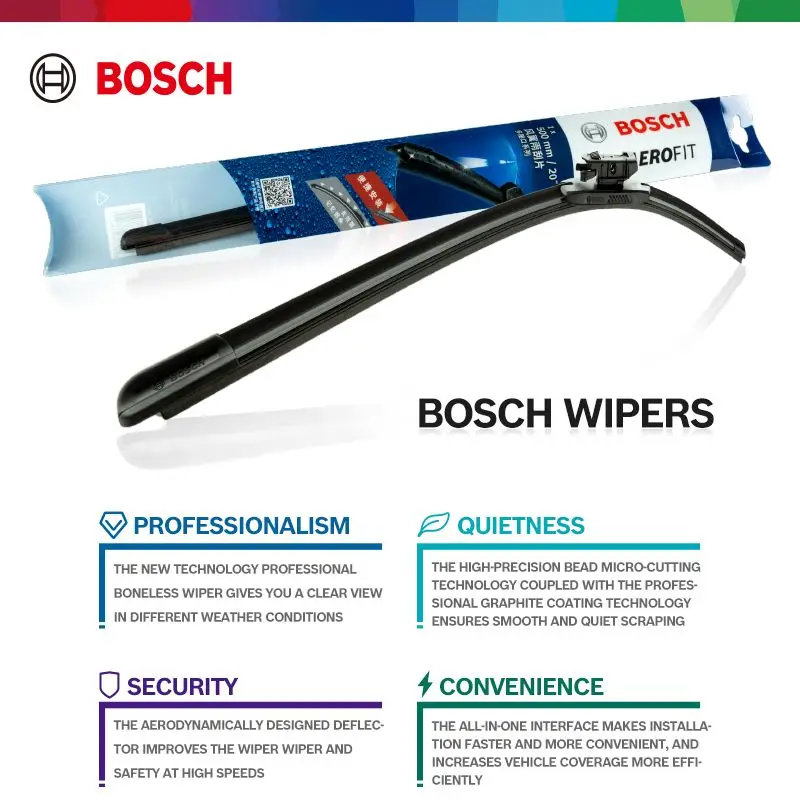 BOSCH AeroFit Cars Accessories Various interfaces Windscreen Wiper Automobile Windshield Wiper Soft Rubber 14\