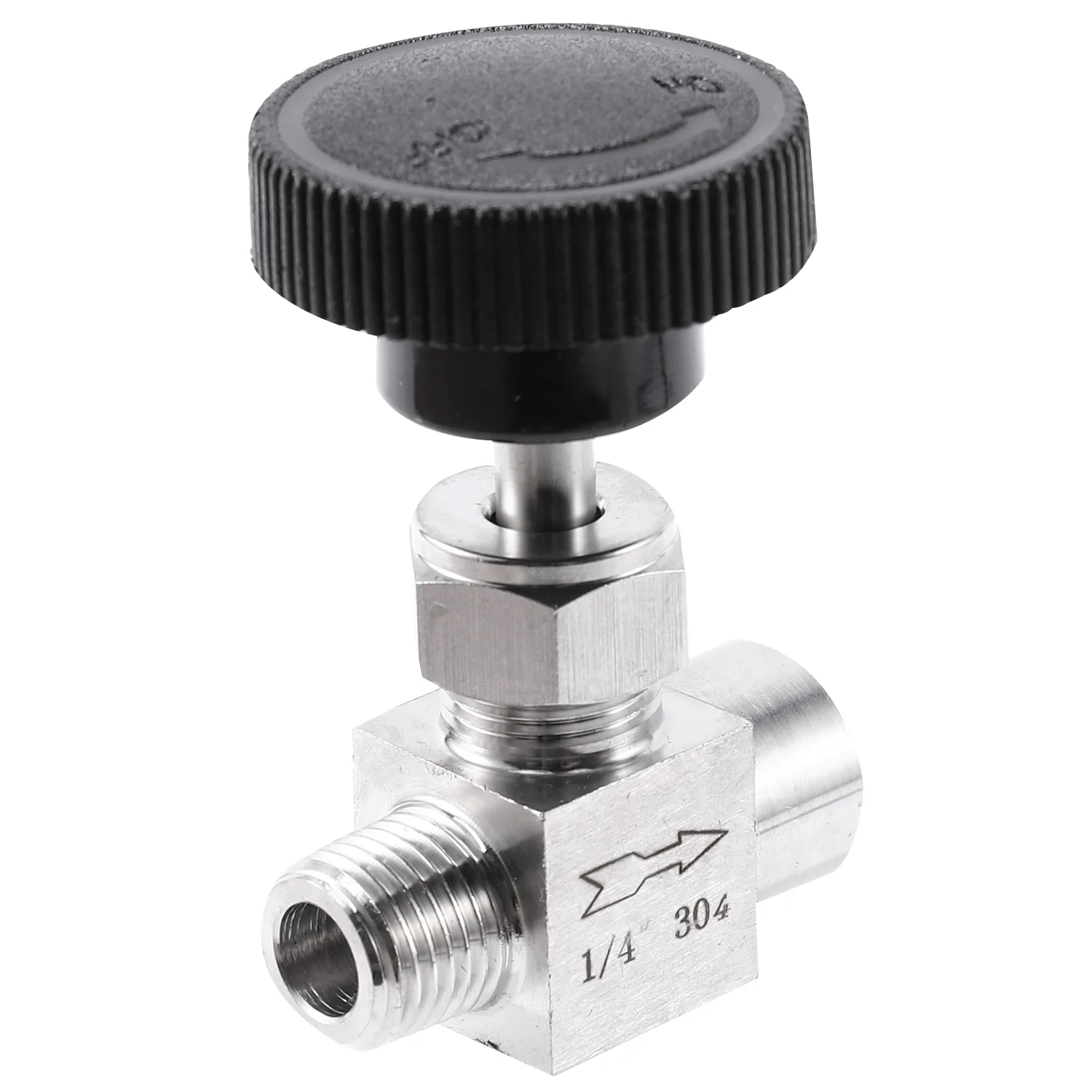 Needle Valve Adjustable 1/4 inch Male to Female Thread Stainless Steel 304 Flow Control Shut Off Crane Needle Valve