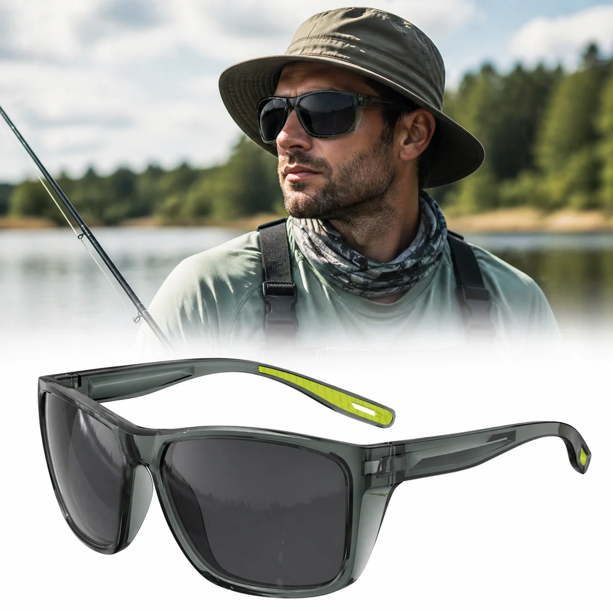 

Professional Polarized Fishing Sunglasses UV400 Anti Glare Outdoor Sports Men Women Non-Slip Sun Glasses