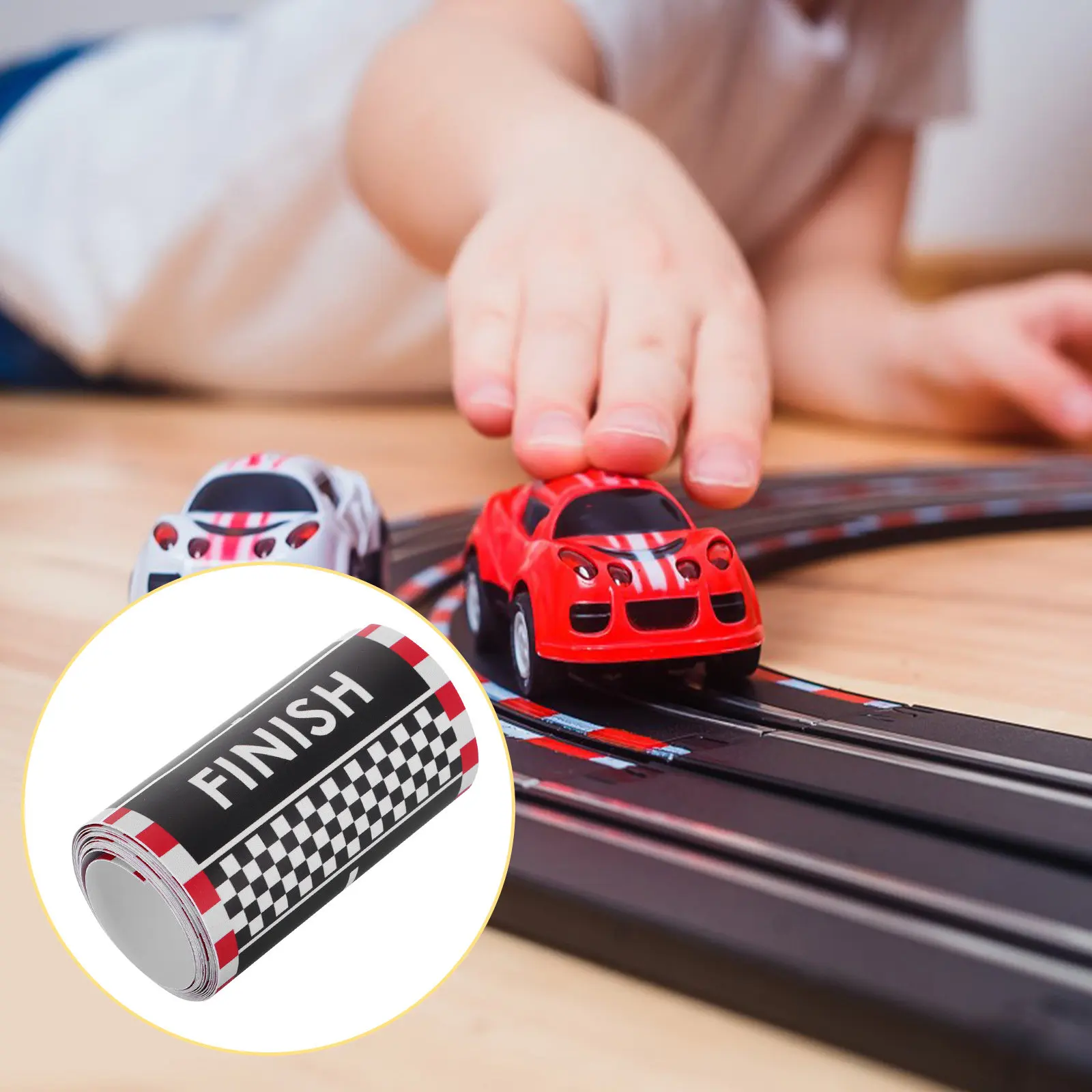 

Road Tape for Car Track DIY Traffic Adhesive Tape Racing Road Sticker Creative Layout Kids Car Track Play Decal