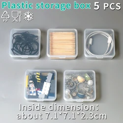 Small Square Storage Box  Food Grade PP Transparent Mini Case Clear Plastic Jewelry Earrings Rings Beads Plastic Packaging Boxes