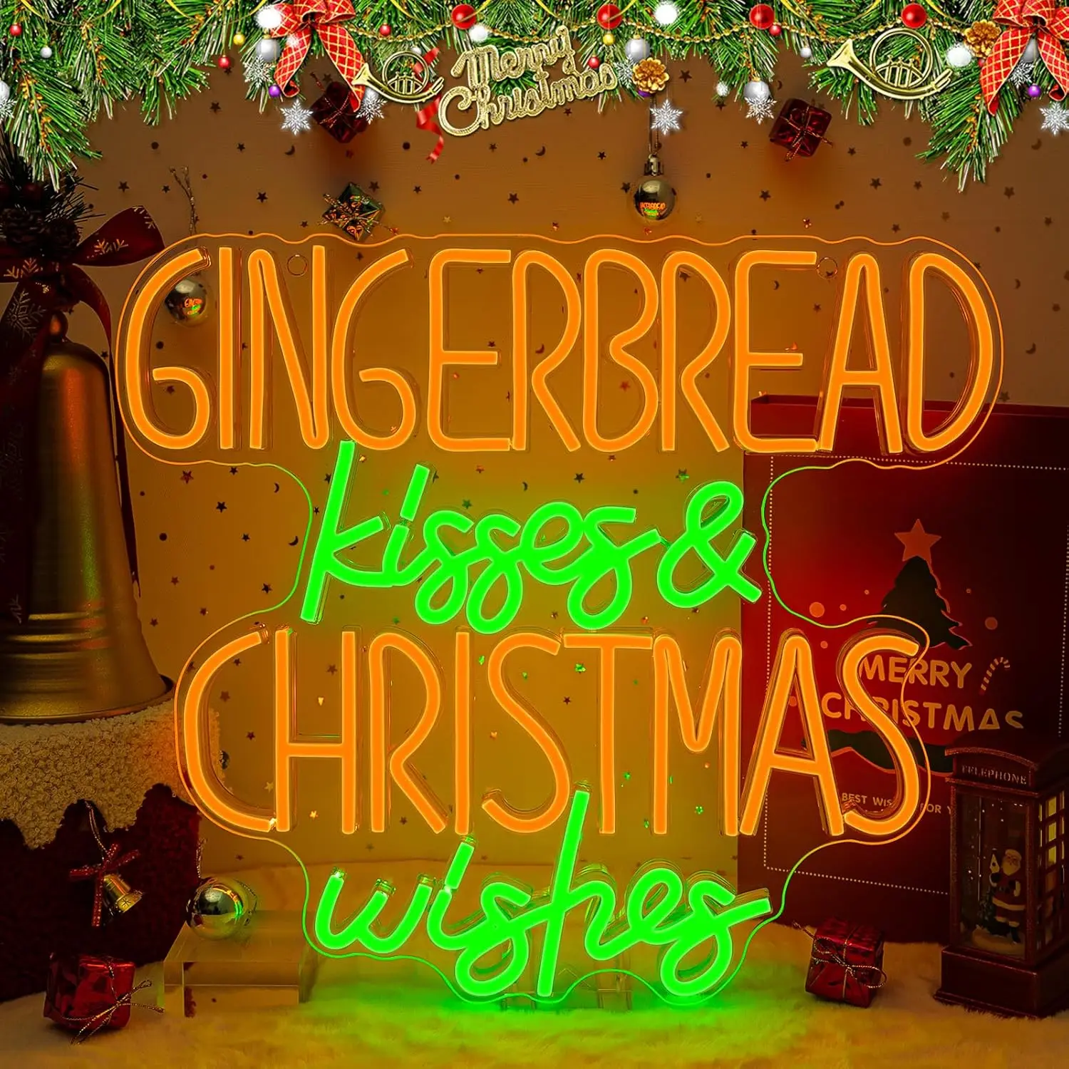 

Рождественский неоновый знак USB с регулируемой яркостью, светодиодный настенный светильник для кухни, столовой, вечеринки, бара, человека, пещерного клуба, паба, домашнего декора, подарок, рождественский свет