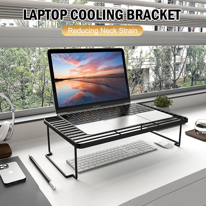 

Foldable Laptop Stand Desktop PC Computer Monitor Riser Reducing Neck Strain Storage Cooling Notebook Stand For Macbook Air Pro