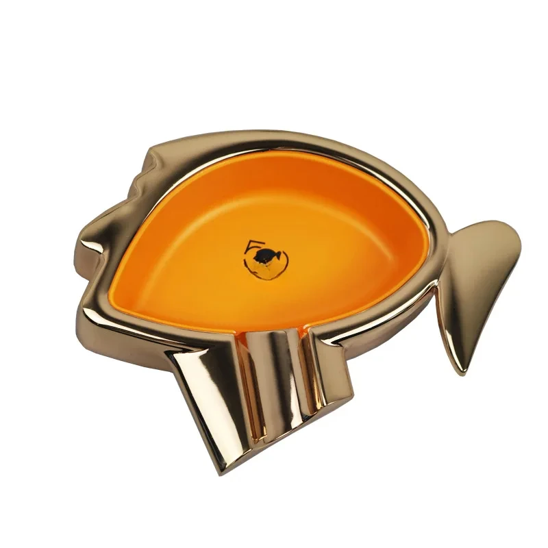 Creative Metal Cigar Ashtray 1 Slot Ashtray Portable Three Cigarette Slot Ceramic Ashtray Smoking Accessories