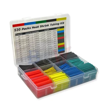 127/150/164/328/530/560 pces tubo termoresistant tubo kit isolamento sleeving para fios envoltório do psiquiatra com caixa novo