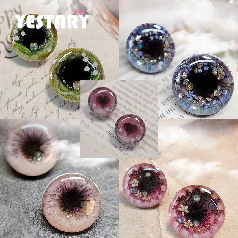 

YESTARY Blythe Eyes For Crafts BJD Doll Accessories Magnet Eyes For Toys Dolls DIY Handmade Drip Rubber Eye Piece Blythe Dolls