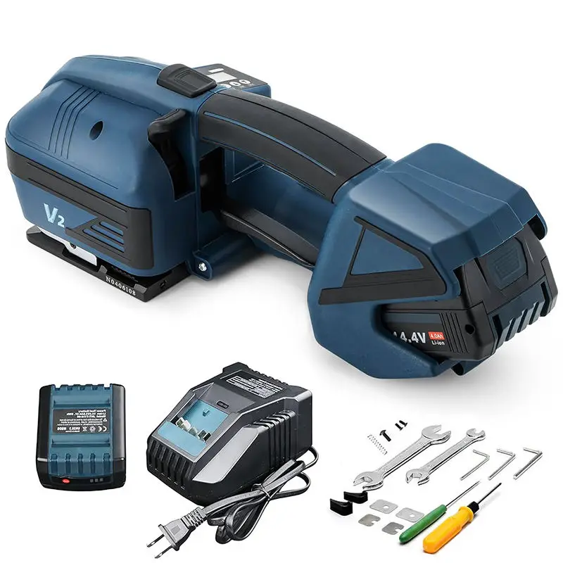 Electric Strapping Machine Automatic Pallet Banding Tool Friction Weld Tensioner Battery Powered Wrapper for PP PET Strap