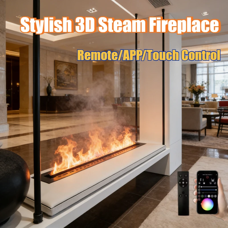 

Relaxing 3D Mist Fireplace,No Heat Water Vapor Electric Stove Fireplace for Spa Room Decor Fireplace Humidifier Mist Firepit