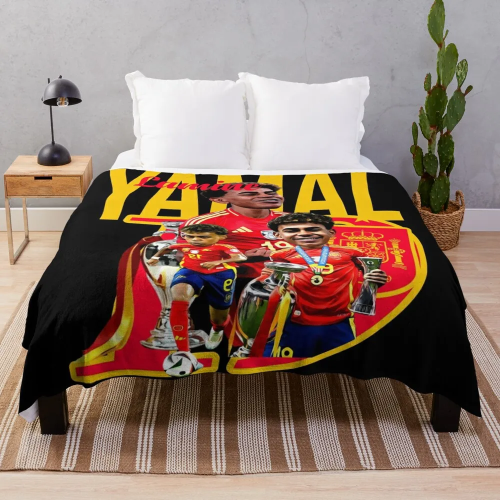 

Wonderkid Lamine Yamal Throw Blanket Furrys Luxury Thicken Blankets