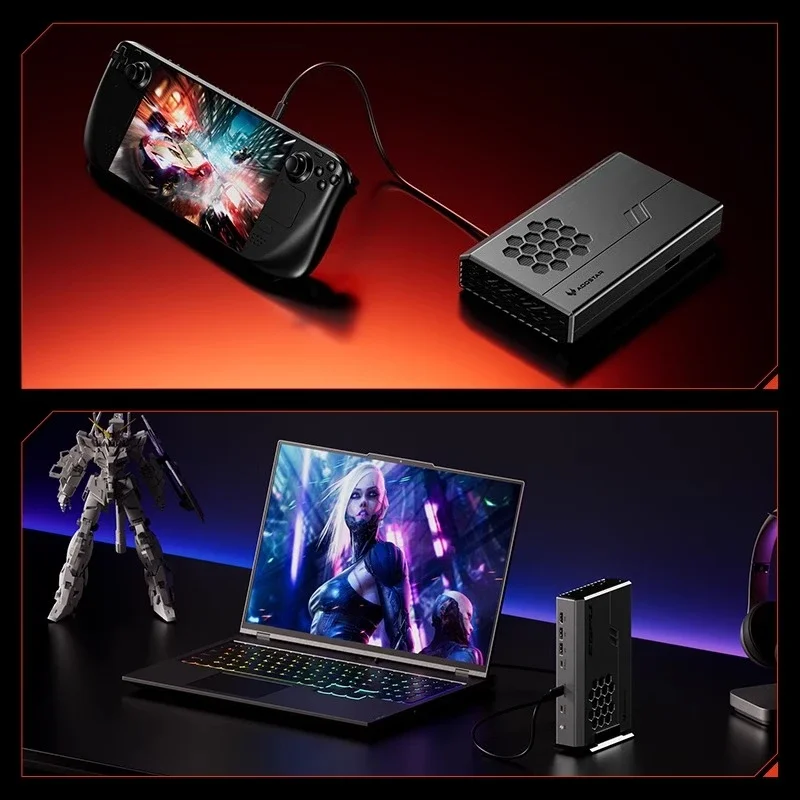 بطاقة الرسومات الخارجية XG76XT RX-7600XT محطة إرساء متنقلة مستقلة واجهة USB4 OCulink