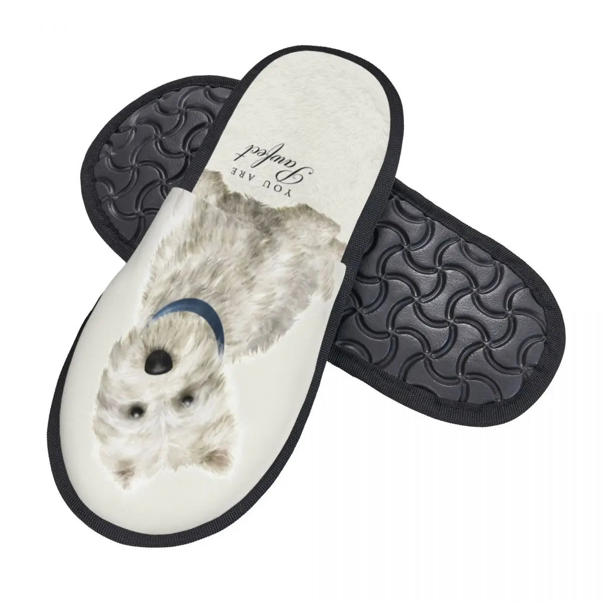 West Highland White Terrier Dog Comfy Scuff Memory Foam Slippers Women Westie Hotel House Shoes