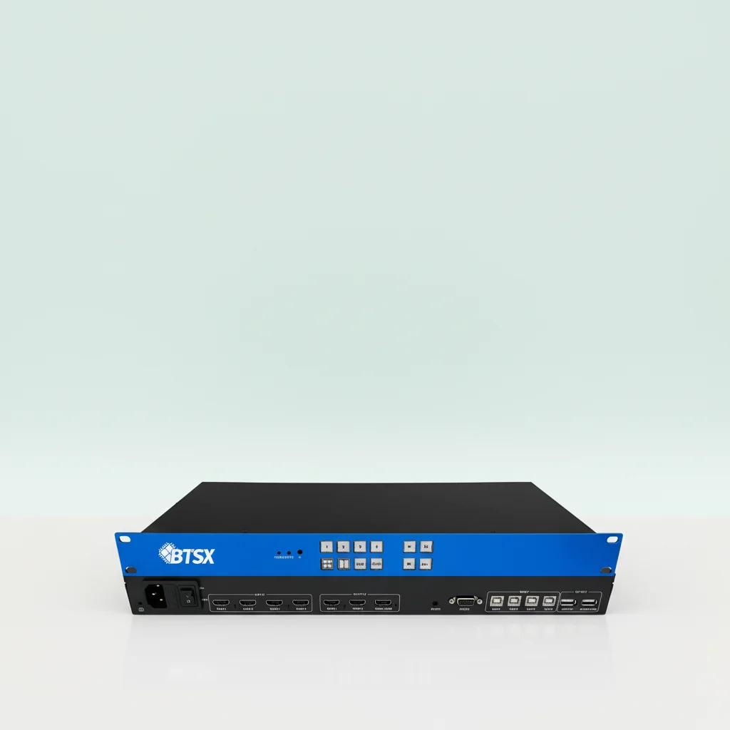 4K60 KVM HDMI Multi Processor Supporting Mouse Control, Multi-Window Layouts and Dual-Screen Output