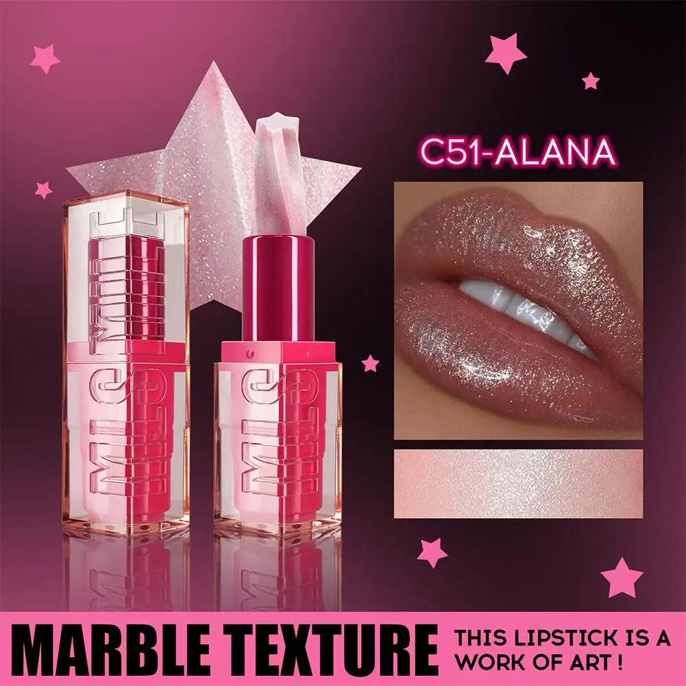 Lápiz labial de espejo de gelatina, maquillaje con forma de amor, resistente al agua, lápiz labial transparente, brillo, lápiz hidratante de larga duración, antiadherente C A3A2