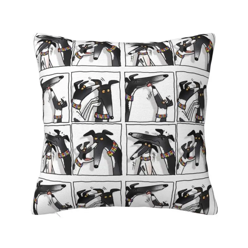 Custom Medieval Greyhound Sihthound Cushion Cover Printing Sihthound Square Floor Pillow Case for Car Pillowcase Decoration