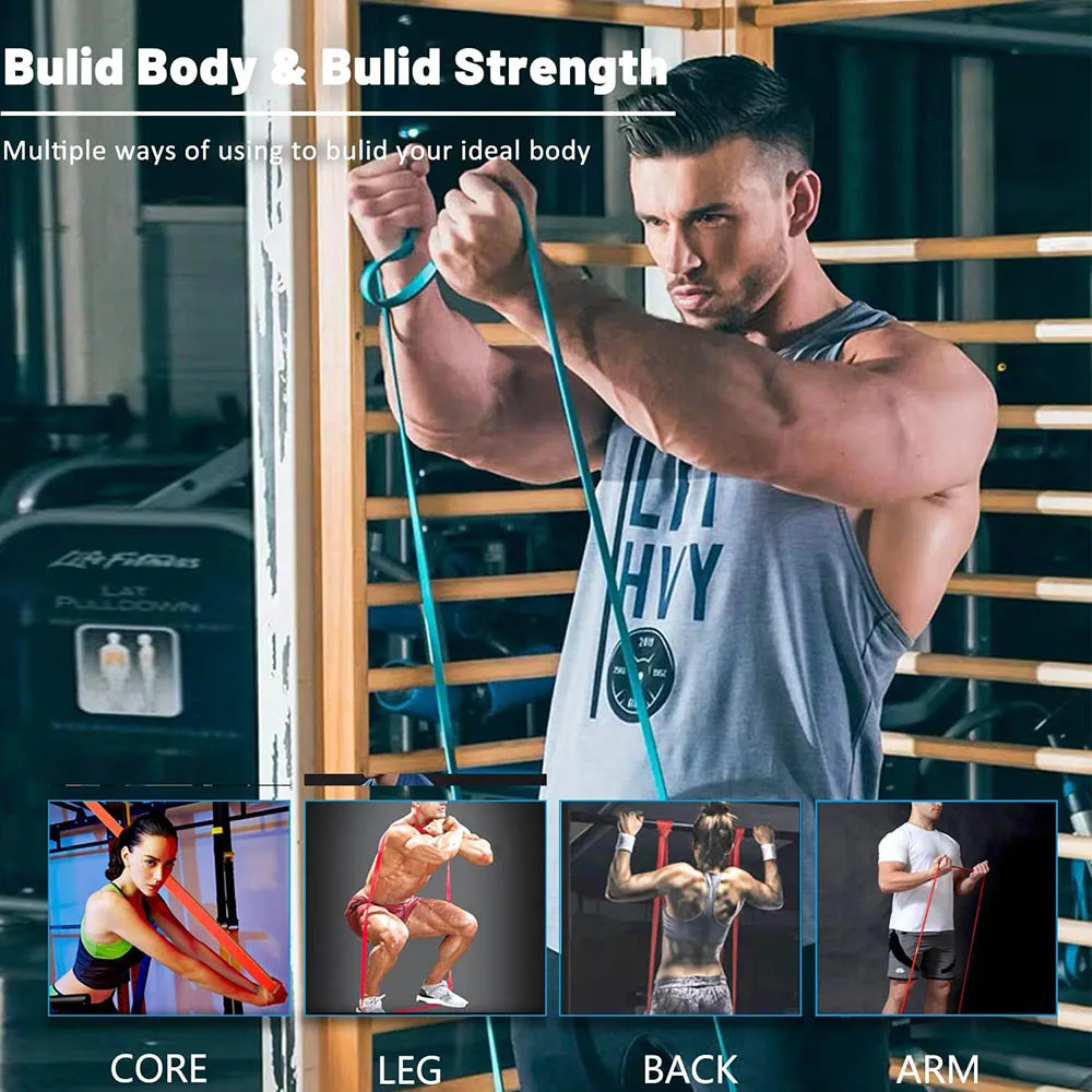 Klimmzugbänder, Widerstandsbänder für das Training, Übungsbänder, Heim-Fitnessstudio, Workout, Fitnessgeräte, Muskeltraining – Detail 1
