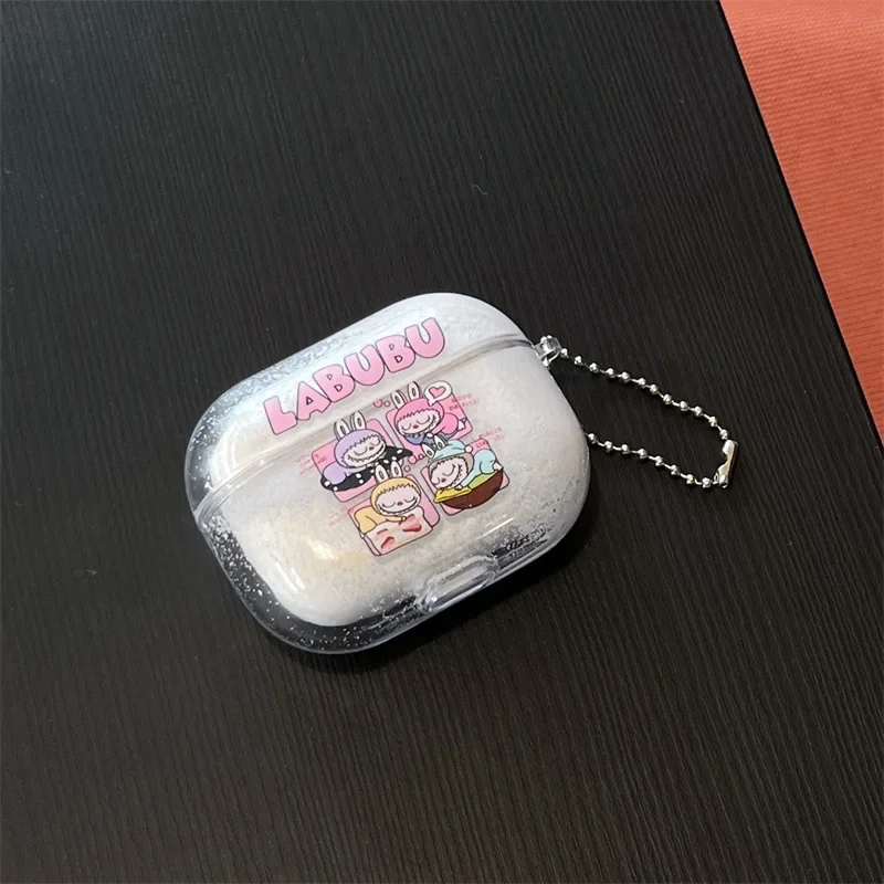 Чехол с струящимся песком и мультяшным эльфом для AirPods Pro2 Airpod Pro 1, 2, 3, 4, Bluetooth-наушники, зарядное устройство, защитный чехол для наушников