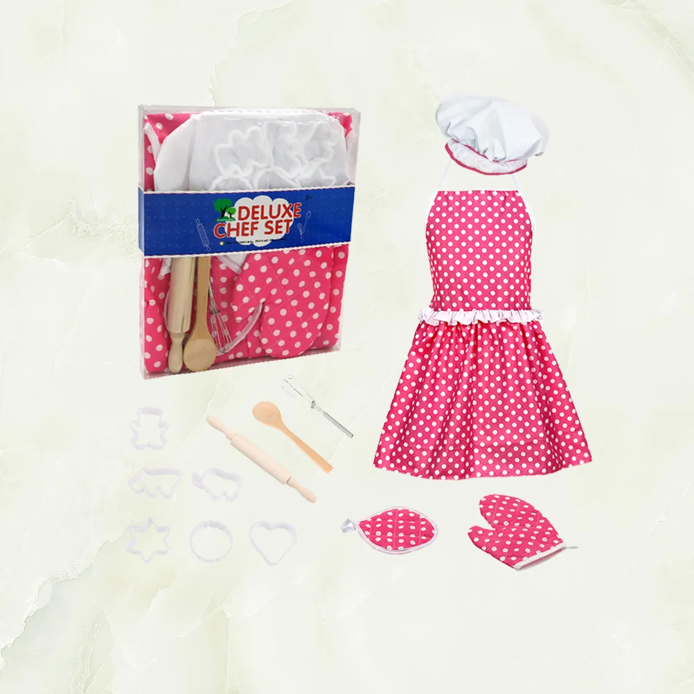 

13 Pcs Aspiring Kit Chef Cosplay Costume Kids Kitchenware Set Playset Toy