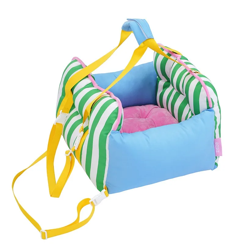 

Portable Pet Carrier Car Seat Bed for Small Dogs Cats Safety Travel Bag Nest Sofa Crate Booster with Straps Comfortable Warm