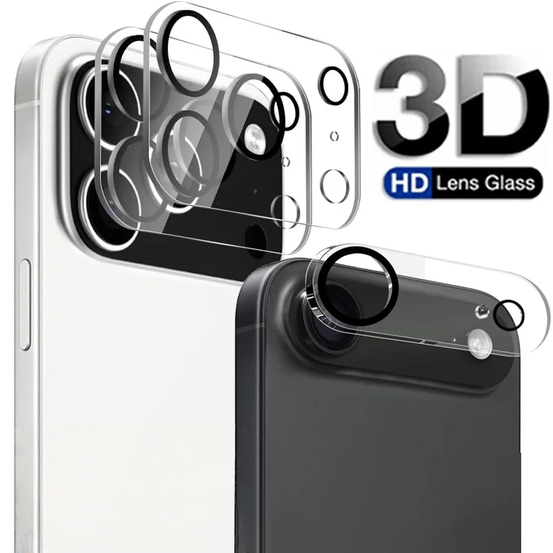 1-5Pcs Tempered Glass for iPhone 18 17 16 15 14 13 Pro Max Plus Camera Lens Protector Black Circle Protective Lens Film Cover